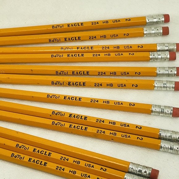 12 Eagle Berol Pencils HB 224 #2 Unsharpened Wood Vintage Rainforest Free - Picture 6 of 6